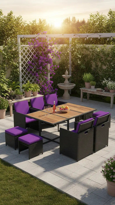 Water-Resistant Rattan Furniture Seat Pad Set Garden Keter California Furniture Cushions