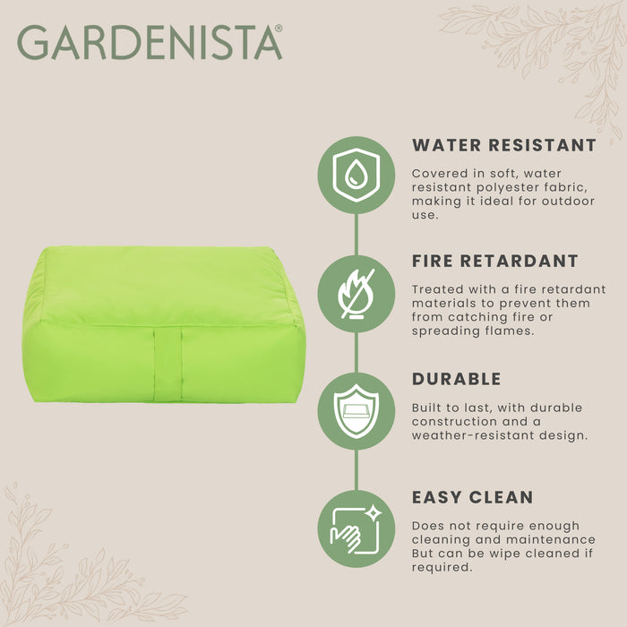 Outdoor Bean Bag Slab with Carry Handle | Water Resistant Garden Bean Bag