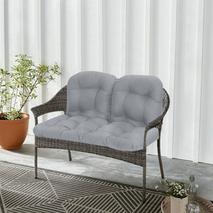 Outdoor Rattan Furniture 2-Seater Tufted  Bench Cushions Outdoor Bench Seat Pad