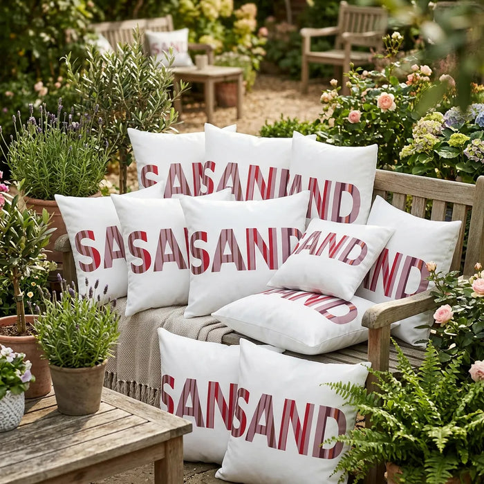 Water Resistant Outdoor Decorative Scatter Cushions Garden Printed Pillows