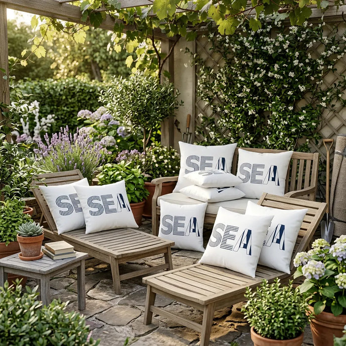 Water Resistant Outdoor Decorative Scatter Cushions Garden Printed Pillows