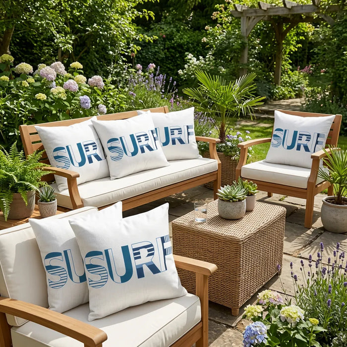 Water Resistant Outdoor Decorative Scatter Cushions Garden Printed Pillows