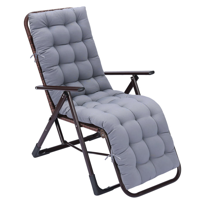 Outdoor Tufted Steamer Chair Pads with Ties | Water Resistant Steamer Chair Cushion