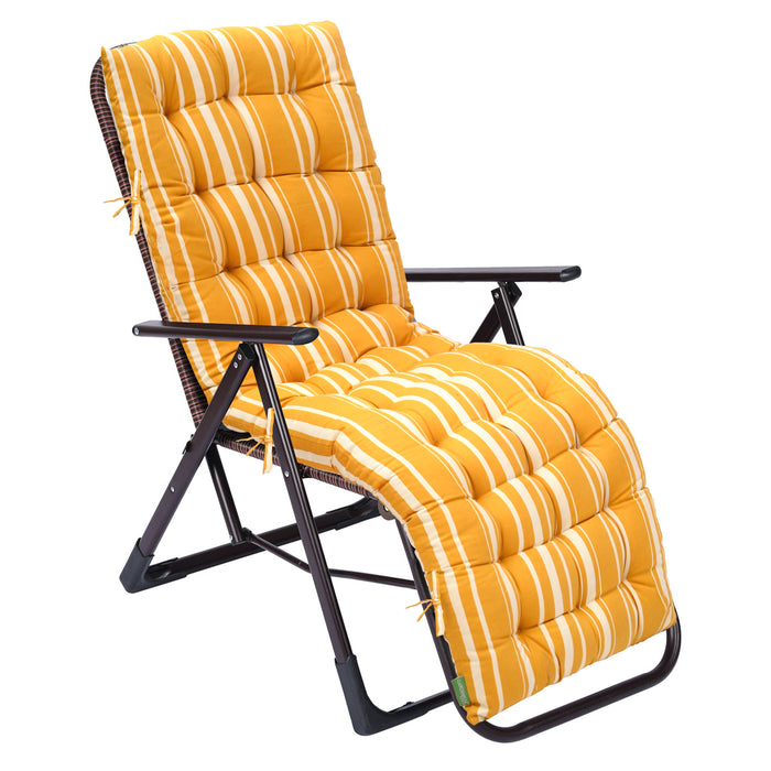 Outdoor Tufted Steamer Chair Pads with Ties | Water Resistant Steamer Chair Cushion