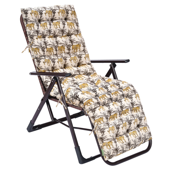 Outdoor Tufted Steamer Chair Pads with Ties | Water Resistant Steamer Chair Cushion