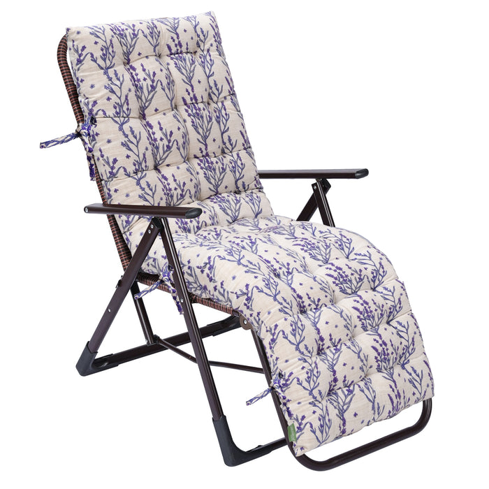 Outdoor Tufted Steamer Chair Pads with Ties | Water Resistant Steamer Chair Cushion