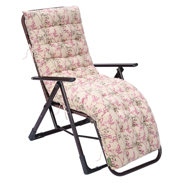 Outdoor Tufted Steamer Chair Pads with Ties | Water Resistant Steamer Chair Cushion