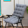 Tufted Recliner Chair Seat Pad Outdoor High Back Armchair Cushions with Secure Ties