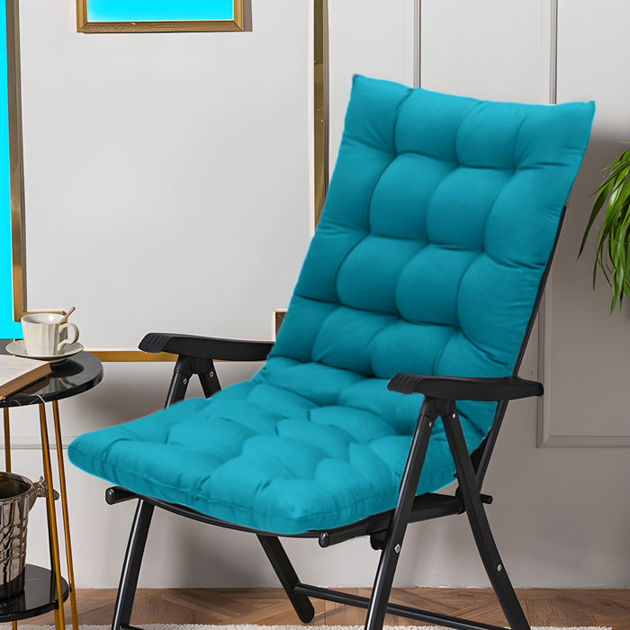 High Back Tufted Reclining Armchair Seat Pad with Secure Ties