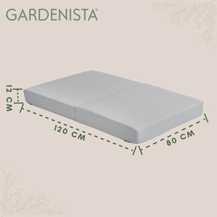 Cuscino Per Pallet Gardenista - 80x120x10cm, Impermeabile, Schiuma, Colore Pietra, Made UK - Foto 8