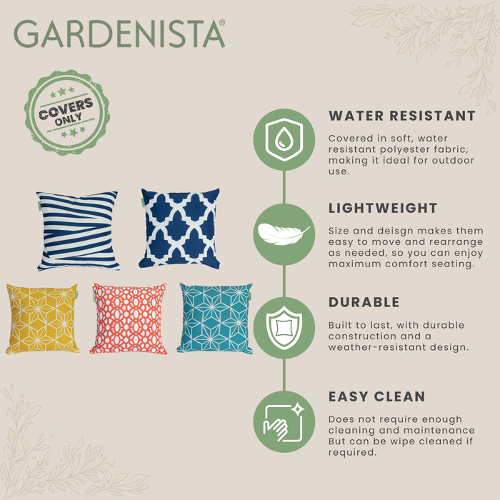 Garden Printed Cushion Covers | Water Resistant Outdoor Scatter Cushions Cover