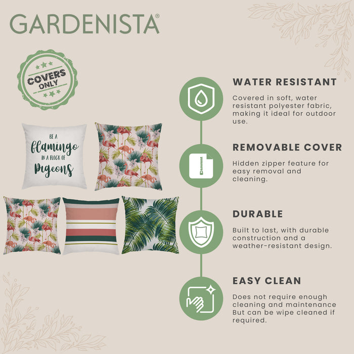 Garden Decorative Cushion Covers |Water Resistant Printed Cushions Cover