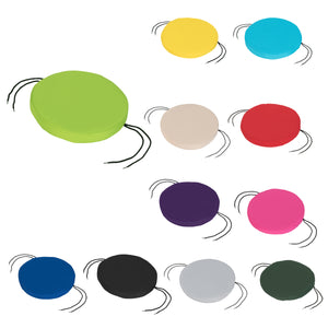 Water-Resistant Round Chair Cushion with Ties Outdoor Bistro Patio Replacement Seat Pad