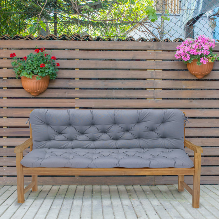 Cushion Patio Furniture Bench Outdoor Furniture, Wooden Bench Sofa