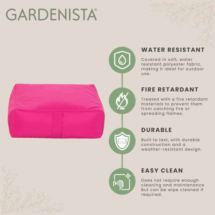 Outdoor Bean Bag Slab with Carry Handle | Water Resistant Garden Bean Bag