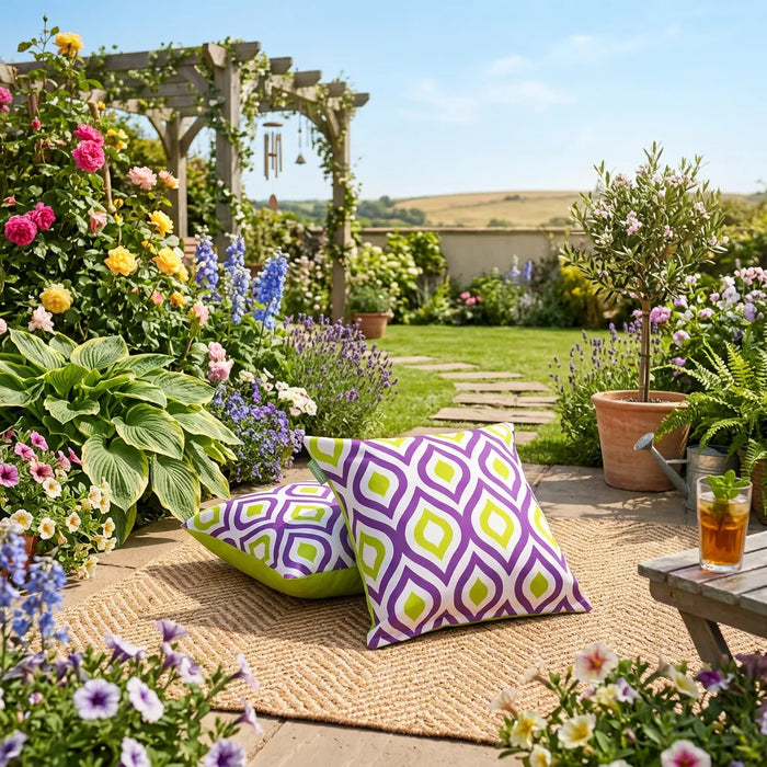 Water-Resistant Outdoor Scatter Cushions Garden Printed Cushion Patio Decorative Pillow