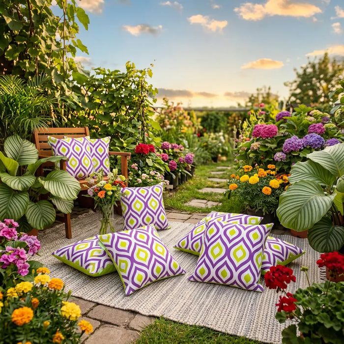 Water-Resistant Outdoor Scatter Cushions Garden Printed Cushion Patio Decorative Pillow