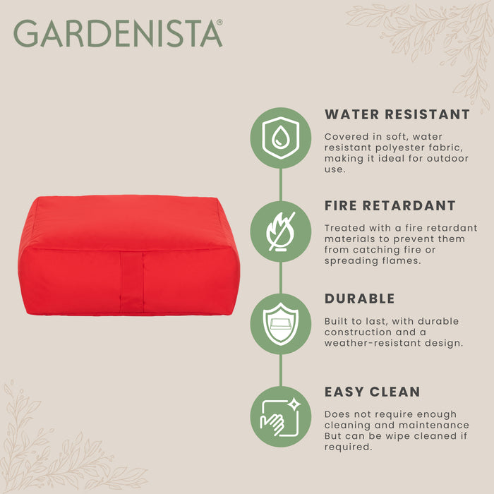 Outdoor Bean Bag Slab with Carry Handle | Water Resistant Garden Bean Bag