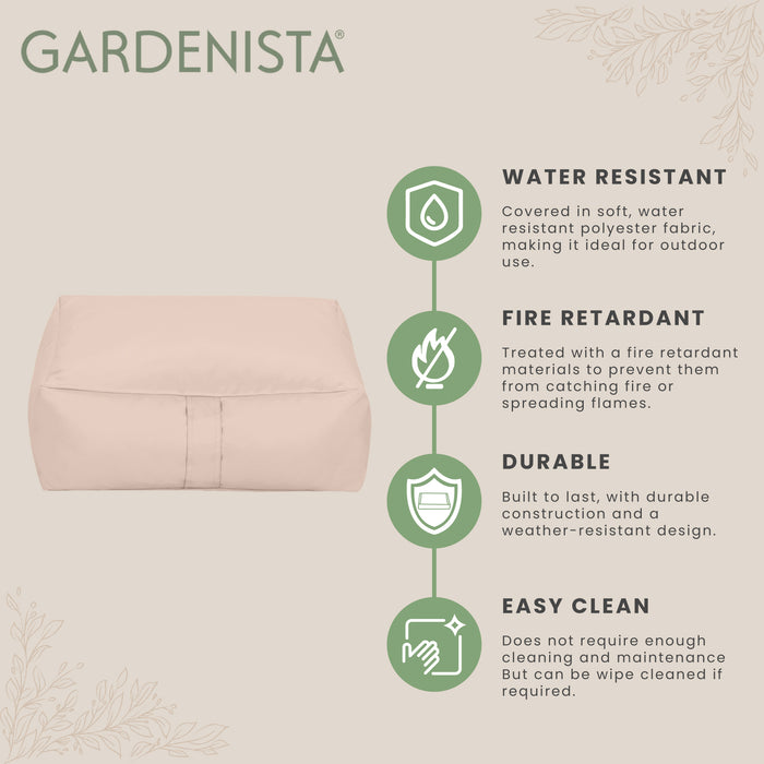 Outdoor Bean Bag Slab with Carry Handle | Water Resistant Garden Bean Bag