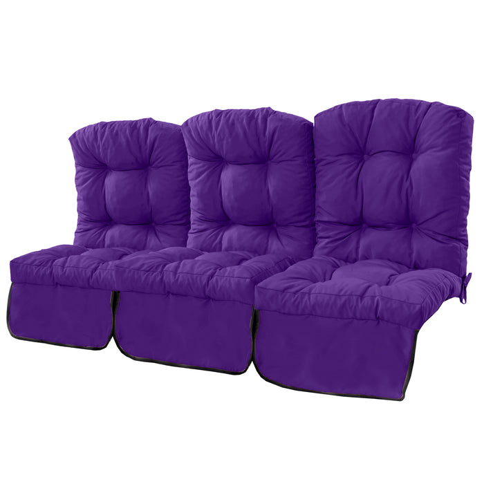 Tufted 2 and 3 Seater Swing Highback Seat Pads with Ties