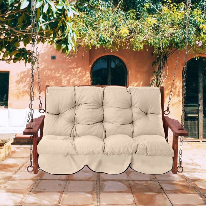 Swing Cushions Cream Garden Bench Cushion Outdoor Bench Outsunny
