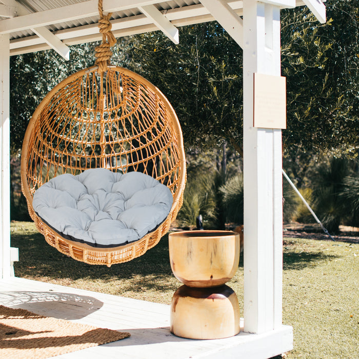 Outdoor Tufted Hanging Swing Seat Pads | Water Resistant Hanging Egg Chair Cushions