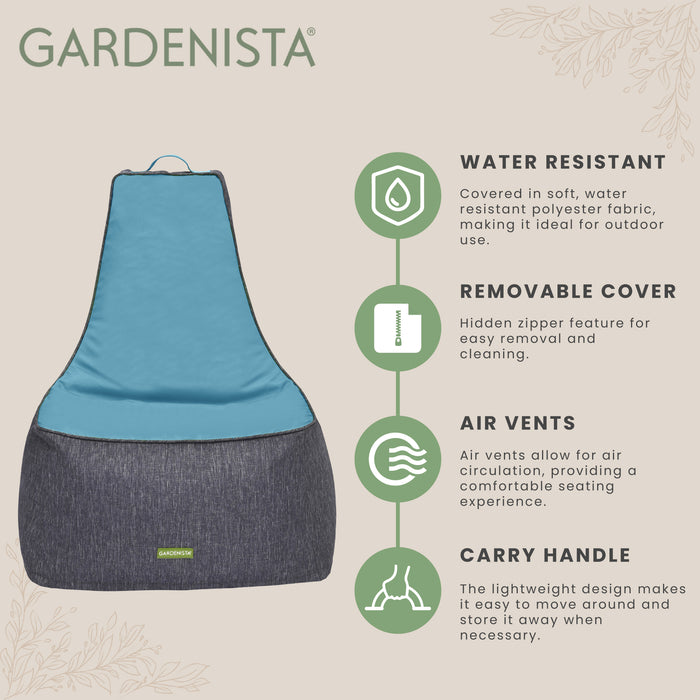 Garden Water-Resistant High Back Bean Bags with Carry Handle
