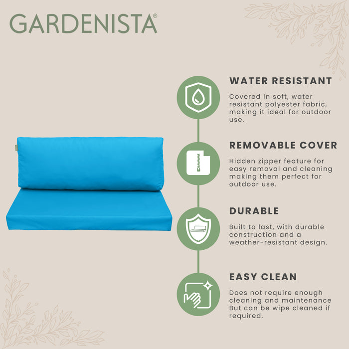 Garden Euro Pallet Seat and Back Cushion | Water Resistant Pallet Cushions