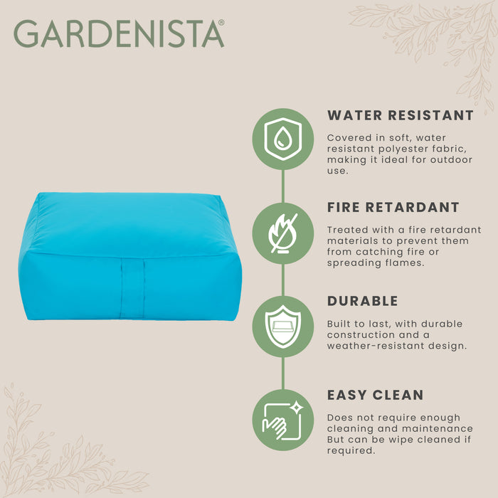 Outdoor Bean Bag Slab with Carry Handle | Water Resistant Garden Bean Bag