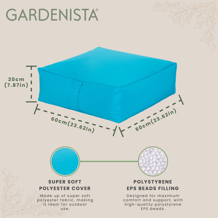 Outdoor Bean Bag Slab with Carry Handle | Water Resistant Garden Bean Bag