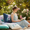 Water-Resistant Outdoor Floral Printed Scatter Cushion | Garden Decorative Pillow