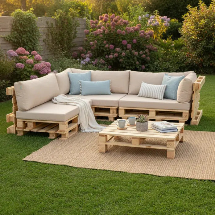 Water-Resistant Outdoor Euro Pallet Cushions Set Patio Durable Pallet Seat Pads Set