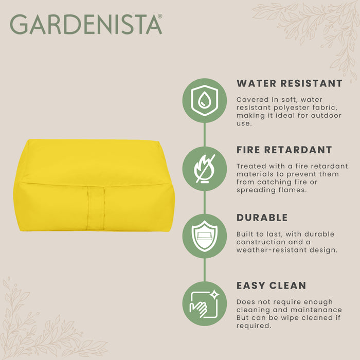 Outdoor Bean Bag Slab with Carry Handle | Water Resistant Garden Bean Bag