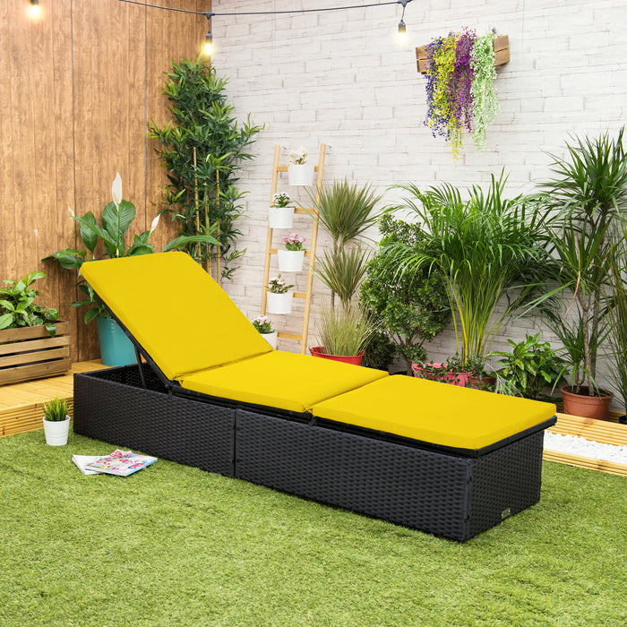 Outdoor Garden Sun Lounger Cushion Water Resistant Sunbed Seat Pad