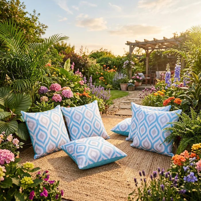 Water-Resistant Outdoor Scatter Cushions Garden Printed Cushion Patio Decorative Pillow