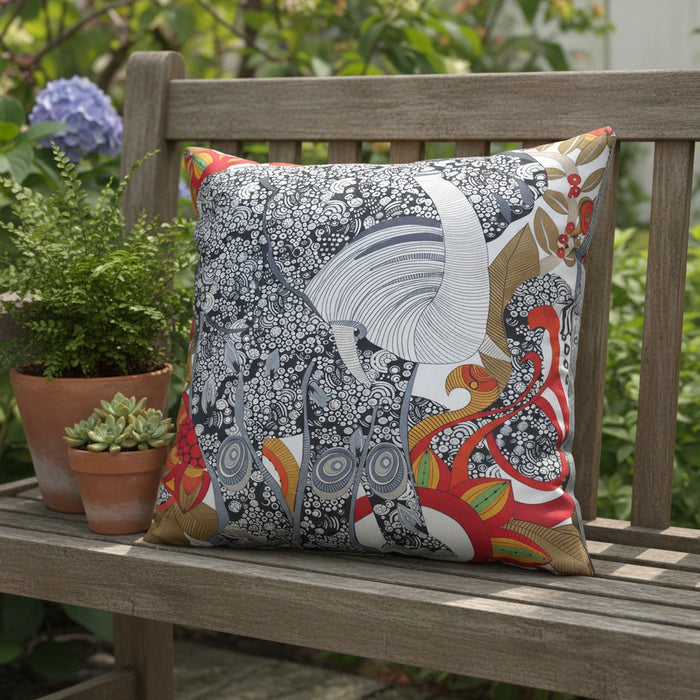 Printed Outdoor Scatter Cushions Square Garden Decorative Pillows Water Resistant