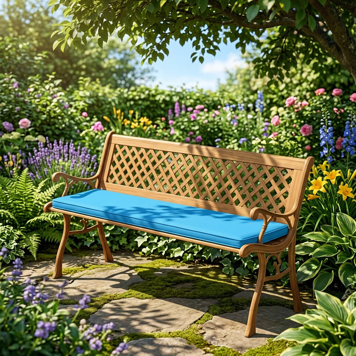 Water-Resistant 2-Seater Garden Bench Seat Pad Outdoor Furniture Bench Cushions