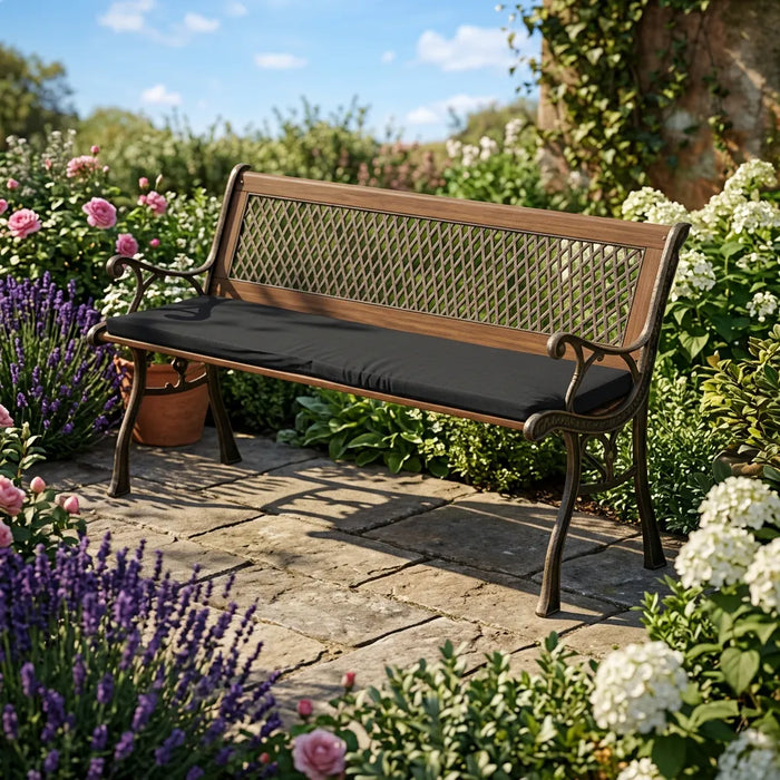 Water-Resistant 2-Seater Garden Bench Seat Pad Outdoor Furniture Bench Cushions