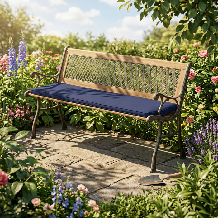 Water-Resistant 2-Seater Garden Bench Seat Pad Outdoor Furniture Bench Cushions