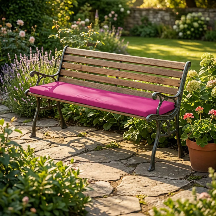 Water-Resistant 2-Seater Garden Bench Seat Pad Outdoor Furniture Bench Cushions