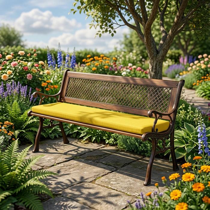 Water-Resistant 2-Seater Garden Bench Seat Pad Outdoor Furniture Bench Cushions