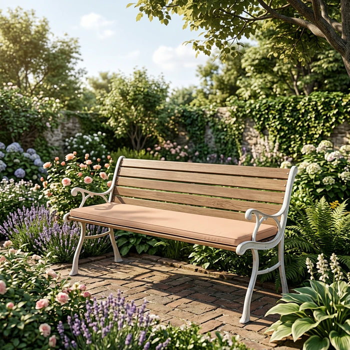Water-Resistant 2-Seater Garden Bench Seat Pad Outdoor Furniture Bench Cushions