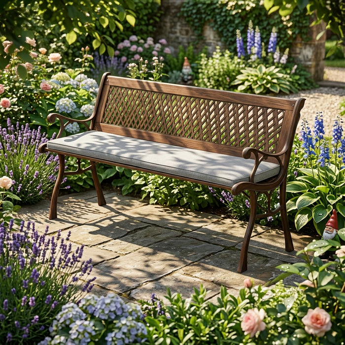 Water-Resistant 2-Seater Garden Bench Seat Pad Outdoor Furniture Bench Cushions