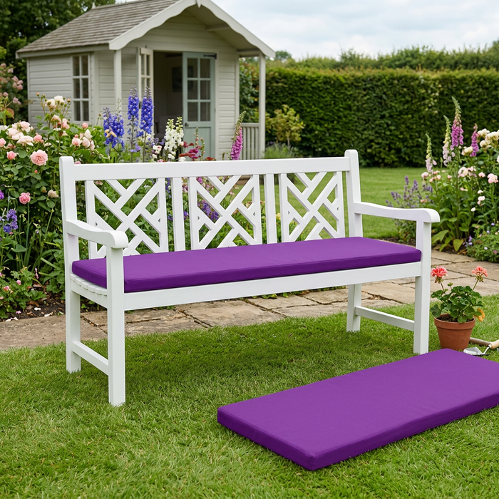 Water-Resistant Outdoor Garden Bench Seat Pads 3-Seater Bench Cushions