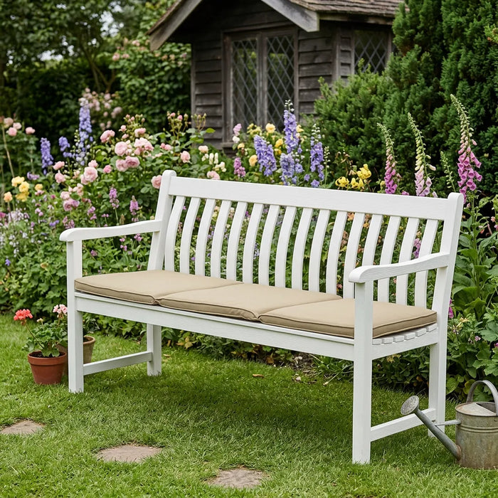 Foldable 3-Seater Bench Cushion Outdoor Garden Bench Replacement Seat Pad