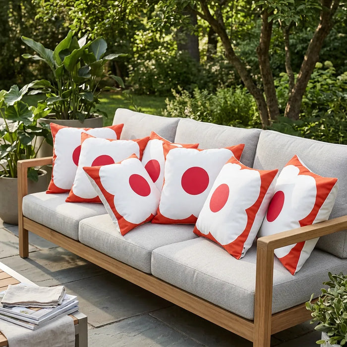 Water Resistant Outdoor Printed Scatter Cushions Garden Decorative Pillows