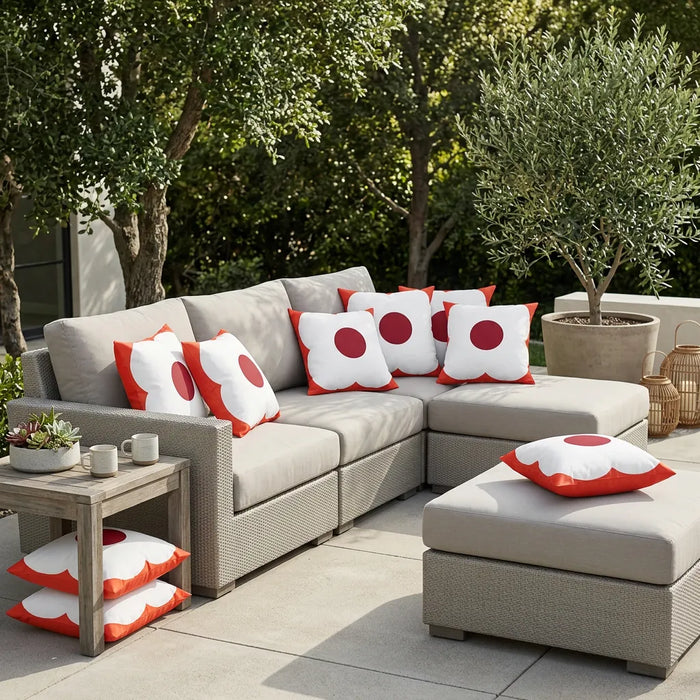 Water Resistant Outdoor Printed Scatter Cushions Garden Decorative Pillows