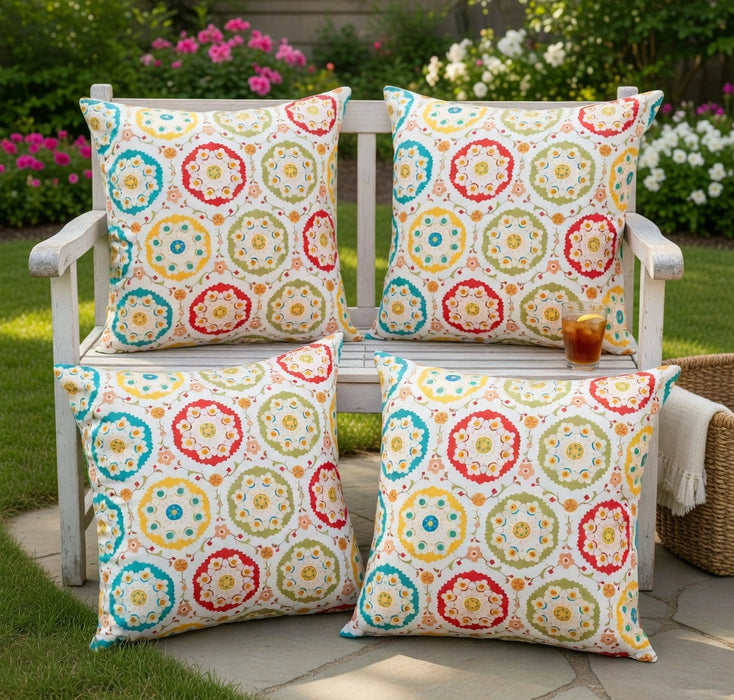 Water Resistant Outdoor Scatter Cushions Printed Garden Furniture Pillows