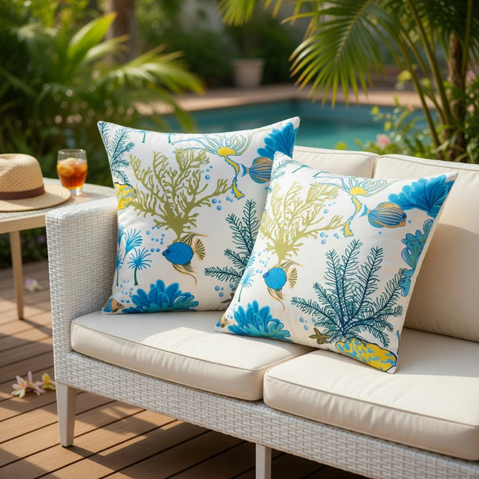 Water-Resistant Floral Scatter Cushions Outdoor Garden & Patio Furniture Pillows