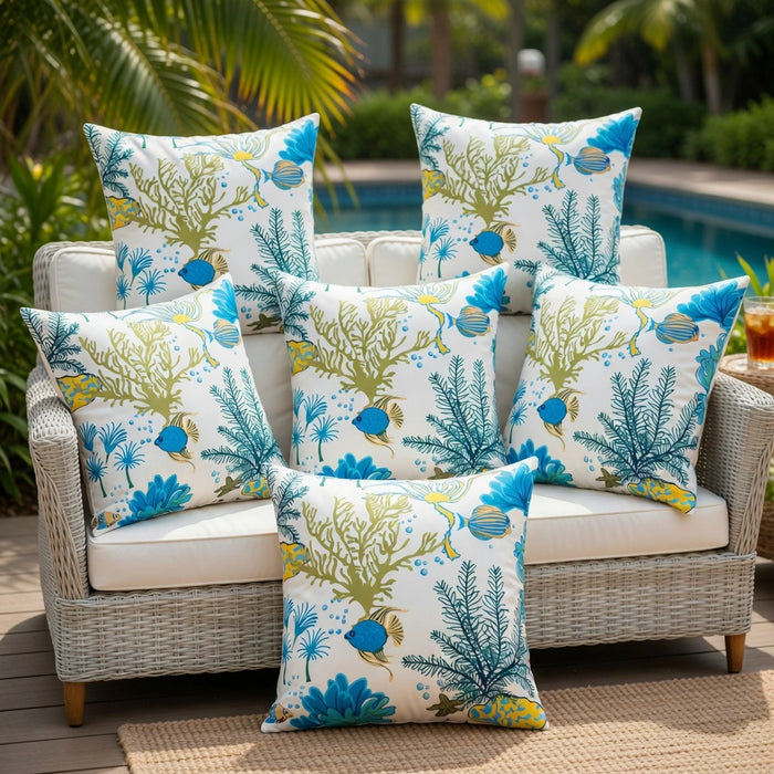 Water-Resistant Floral Scatter Cushions Outdoor Garden & Patio Furniture Pillows
